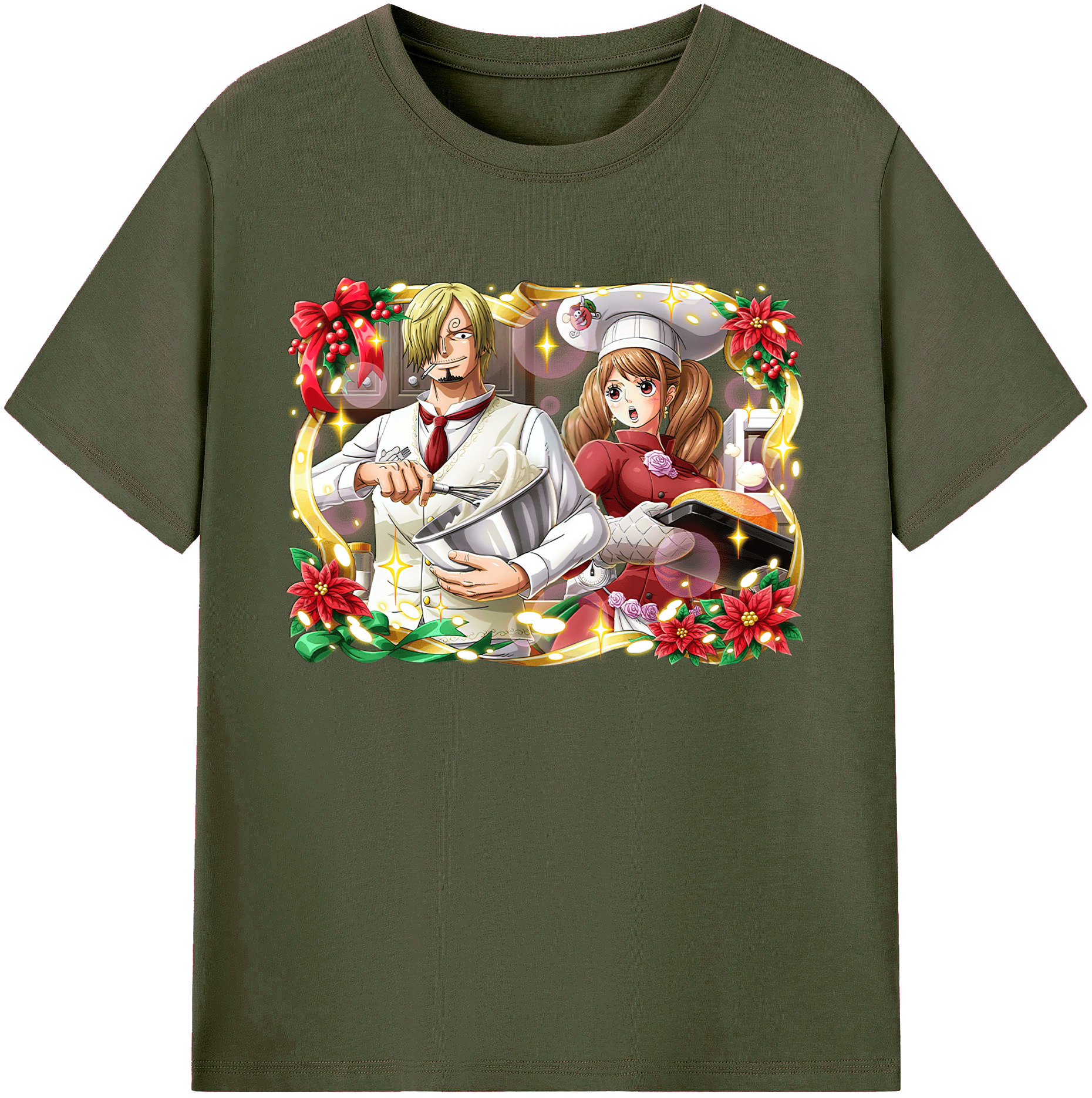 （画像用） ワンピース サンジ ONE PIECE Sanji 綿100％ メンズ半袖Tシャツ｜肌触りやわらか＆通気性